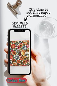 a person holding a cell phone in their hand with the text order now on it