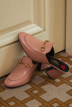 #GUCCI | Currently crushing on these mauve Gucci mules. High Life, Gucci Mules, Belts, On Sale, Gucci, Sunglasses