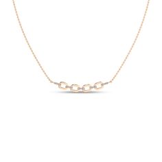 Designed to be light and airy, the elegance of this necklace with rectangular links of brilliant round diamonds creates a scintillating sparkle. Timeless Link-style Diamond Necklace, Timeless Yellow Gold Diamond Necklace With Polished Finish, Refined Diamond Necklace With Accents, Elegant 14k Gold Diamond-shaped Necklace, Refined Yellow Gold Necklace With Diamond Accents, Together Forever, Rose Gold Necklace, Tennis Bracelet, Keepsake Boxes