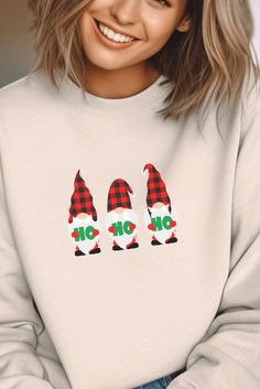 Ho Ho Ho Elf Christmas Sweatshirt, Christmas Shirt, Christmas TShirt, Elf Shirt, Christmas Hoodie, Cute Christmas, Christmas Gift, xmas Elf Shirt, Hoodie Cute, Elf Christmas, Cut Sweatshirts, Holiday Sweater