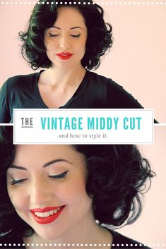 Vintage Hair Tips: The Perfect Vintage Hair Cut – The Middy and How to Style #Middy #vintagehair #hairstyle #haircut #vintagehairstyle Vintage Haircuts, 1950s Hairstyles, 50s Hairstyles, Hair Diy