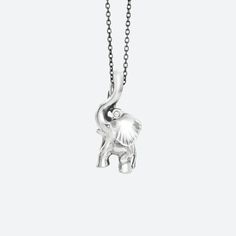 Ole Lynggaard Copenhagen | Elephant pendant medium Timeless Silver Diamond Necklace With Polished Finish, Sterling Silver Hallmarked Pendant Charm Necklaces, Sterling Silver Hallmarked Pendant Charm Necklace, Sterling Silver Pendant Charm Necklace, White Gold Sterling Silver Necklace With Large Pendant, Timeless Sterling Silver Pendant Diamond Necklace, Timeless White Gold Necklaces With Charms, White Gold Diamond Jewelry With Large Pendant, Timeless Silver Necklace With Charms