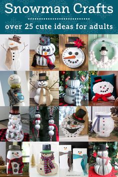 snowman crafts over 25 cute ideas for adults