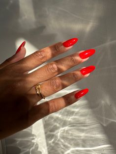 Red Summer Nails, Nails Now, Simple Gel Nails, Casual Nails, Work Nails, Blush Nails, Almond Acrylic Nails, Nails Wedding