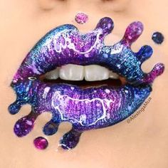 Kristina Webb, Lips Art Print, Festival Makeup Glitter, Extreme Makeup, Mehron Makeup, Beautiful Lipstick