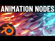 an animation logo with the words animation nodes overlaided in 3d paper shapes