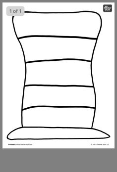 the top hat for dr seussch's cat in the hat coloring page