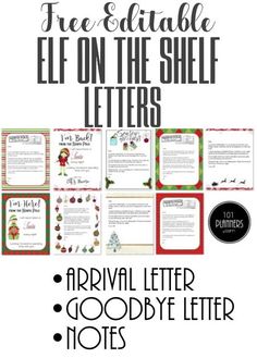 the free editable elf on the shelf letters are perfect for christmas and new year's eve