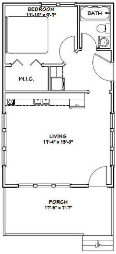 the floor plan for a two bedroom apartment with an attached bathroom and living room area