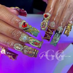 Red bottom catholic nails😍 Freestyle⚡️ Acrylics Size: ML #acrylicnails #nailsnailsnails #nailtech #rvanailtech #acrylicnailtech #vcu Catholic Nails, Nails Freestyle, Red Bottom, Red