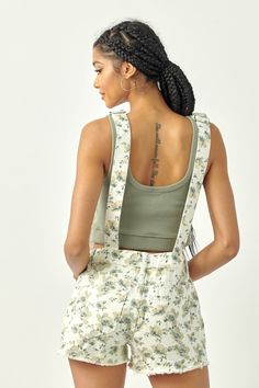 Overall Shorts, Boho Shorts, Lace Shorts, Backless Dress, Paisley, Overalls, Floral Print, High Rise, Floral Prints