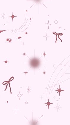 an abstract pink background with stars and lines