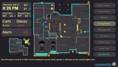 the floor plan for an apartment with parking spaces and garages on each side of the building