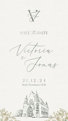 a wedding card with the words save the date written on it