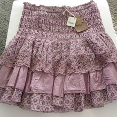 Nwt Free People Skirt - Forever That Girl Xl Pull On Elastic Waist Fairy Mini Skirt, Where To Buy Skirts, Free People Clothes, Purple Floral Skirt, Tan Leather Skirt, Floral Ruffle Skirt, Black Striped Skirt, Flowy Skirts, Camo Mini Skirt