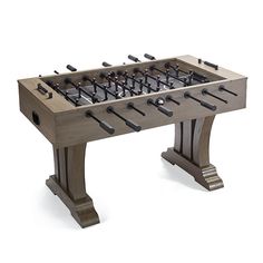 a foosball table is shown on a white background