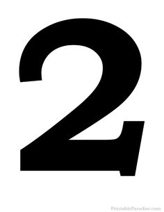 the number two is shown in black and white