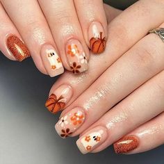 Healthy Abs, Bee Nails, Ghost Pattern, Art Hacks, Halloween Press On Nails, Cute Nails For Fall, Smink Inspiration, Purple Nail, Short Nails Art