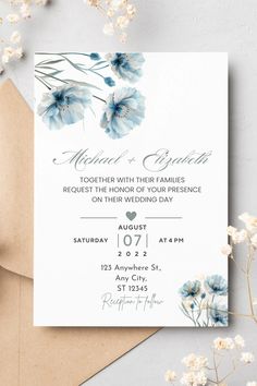 Wedding Invitation Wording Together with Their Families Template