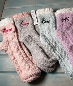 1 pair Women's White & Colors Super Fuzzy  Boot Cut CREW Custom Monogrammed Casual Socks | Embroidered Initials Teen | Bride Gifts Size 4-9 by NYLAKELLEYdesigns on Etsy Bulk Custom Socks, Trendy Cheap Letter Print Socks, Trendy Cheap Socks With Letter Print, Bridal Party Fuzzy Socks, Cheap Trendy Socks With Letter Print, Bridesmaid Fuzzy Socks, Affordable White Socks With Letter Print, Fuzzy Boots, Embroidered Initials