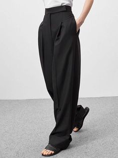 Upgrade your wardrobe with these stunning Black High-Waisted Floor-Length Wide Leg Pants. These pants combine style and comfort seamlessly, making them perfect for both casual and formal occasions.The high-waisted design not only adds a fashionable touch but also offers a flattering silhouette that elongates your legs. Made from high-quality materials, these pants are soft, breathable, and comfortable to wear all day long.The wide-leg cut adds a touch of elegance and sophistication to your outfit. Whether you pair them with a tucked-in blouse, a fitted blazer, or a casual tee, these pants will elevate your look effortlessly.Size Chart : SIZE PANT LENGTH HIPS WAIST INCH CM INCH CM INCH CM S 45? 114 39? 100 25? 64 M 45? 115 41? 104 27? 68 L 46? 116 43? 108 28? 72 Drape Maxi Dress, Cocktail Attire, Swimming Outfit, Glitter Dress, Midi Dress Casual, Work Tops, Fitted Blazer, Fit Pants, Casual Tee