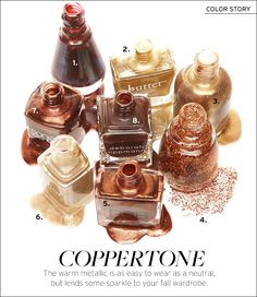 Butter London Nail Polish, Sally Hansen Nail Polish, Copper Nails, Fall Nail Polish, Wine Nails, China Glaze Nail Polish, How To Polish Copper, Sally Hansen Nails, Gold Nail Polish