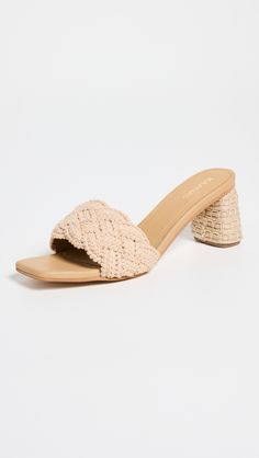 Fast Free Shipping & Free Returns on KAANAS Calliope Chunky Braided Jute-Wrapped Heels at Shopbop. Shop new arrivals from KAANAS at Shopbop.com Beige High Heel Block Heels For The Beach, Natural Color Block Heel Heels For Spring, Cream Mules With Wooden Heel For Summer, Summer Cream Mules With Wooden Heel, Natural Straw Heels With Wrapped Heel, Beige Straw High Heels, Natural Heels With Wrapped Heel And Round Toe, Natural Color Heels With Wrapped Heel And Round Toe, Natural Color Synthetic Block Heels