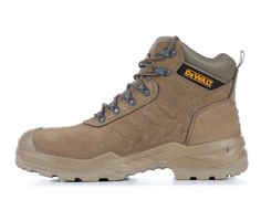 Introducing the DeWalt Bowman Work Boots, these boots are meticulously engineered to meet the demands of tough job sites while keeping you protected and comfortable throughout your workday. Cushioned insole that offers excellent support and shock absorption. Leather upper, Lace-up closure, Pull tab for easy on/off, Lightly padded tongue and collar, Rubber outsole, Cushioned footbed | Men's DeWALT Bowman Work Boot in Sand Size 13 Good Work Boots, Work Boots Men, Work Boot, Men's Footwear, Work Shoes, Pull Tab, Work Boots, On Off, Size 13