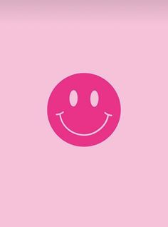 a pink background with a smiley face on it