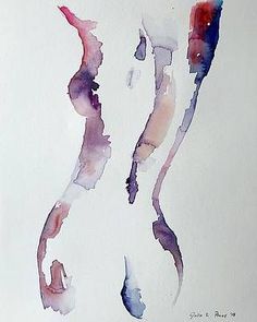 watercolor painting of a woman's face in profile