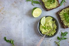 avocado spread on toast with fresh herbs