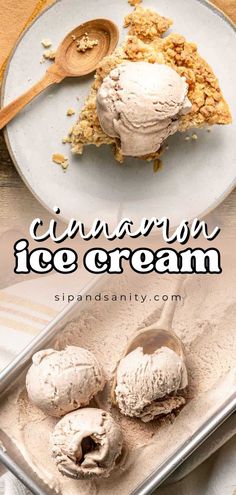 Skip the store-bought and make this creamy, dreamy cinnamon ice cream at home! No special equipment needed. The perfect fall dessert that pairs with everything from apple pie to cookies! Ice Cream No Churn, Cinnamon Ice Cream, Ice Cream At Home, Fall Dessert, Cooking For Two, Fancy Food, Entertaining Recipes, An Ice Cream