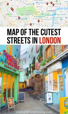 the map of the cutest streets in london