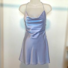 Babyboo Satin Blue Mini Dress Xs Never Worn Nwot Like New Condition W/ Tiny Mark (Pictured) That I Think Can Come Off But Didn’t Want To Risk Washing It To Keep It In “New” Condition. Light Blue Sleeveless Satin Mini Dress, Blue Silk Mini Dress, Babyboo Fashion, Blue Bodycon Dress, Hoco Dress, Long Linen Dress, Winter Formal, Spaghetti Strap Mini Dress, Mini Tank Dress