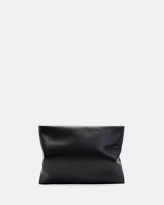 Bettina Leather Clutch Bag Black | ALLSAINTS US Black Clutch Bag, Leather Clutch Bag, Fall Outfits Men, Fall Inspo, Black Clutch, Leather Trainers, Leather Clutch Bags, Leather Belts, Metal Hardware