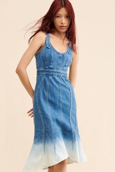 Rent Raisa Denim Dress from Nuuly. Pick 6 items for $98/month. Free shipping + returns. Fitted Washed Midi Dress, Fitted Washed Denim Midi Dress, Fitted Knee-length Washed Dress, Fitted Medium Wash Midi Dress For Summer, Fitted Washed Dress For Summer, Fitted Washed Summer Dress, Knee-length Washed Denim Blue Dress, Chic Denim Blue Washed Dress, Denim Midi Length Washed Dress