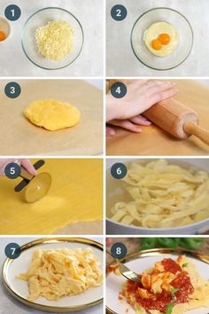 steps to make pasta with eggs and cheese