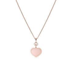 Chopard Happy Hearts, Pink Pendant Necklace, Pink Pendant, Dancing Diamond, Diamond Gift, Womens Watches Luxury, Happy Heart, Stone Heart, Diamond Bracelets