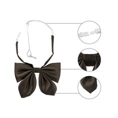 Material: Polyester. It is comfortable to wear and touch. Bowtie Size: 9 x 13 cm/3.54" x 5.12". Adjustable Neck Strap: 40 - 54 cm/15.75" - 21.26 ". Package includes 1*Bowtie. Perfect for attending a party, wedding, daily office work, or other occasions. Note: 1. The color isn't completely the same as the picture shown on the screen due to different screen displays and light brightness. 2. Please allow 1-2 cm slightly manual measurement deviation for the data. 3. The product is folded for special Adjustable Pre-tied Decorative Bow, Pre-tied Butterfly Knot Bow As Gift, School Uniform Bow Tie, Uniform Bow Tie, Neck Strap, Office Work, Party Wedding, Bow Tie, Solid Color