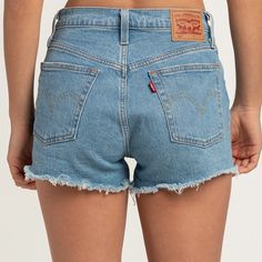 Nwt Levi’s 501 High Rise Womens Denim Shorts Raw Hem Button Fly Waist Size 24 Smoke Free Home Denim Non-Stretch 100% Cotton 5-Pocket Styling Arcuate Stitching No Stains Never Worn High Rise Fitted Through The Hip Womens Denim Shorts, Womens Denim, Levi’s 501, Levi Shorts, Denim Shorts Women, Waist Size, Jean Shorts, Levi's, Denim Shorts