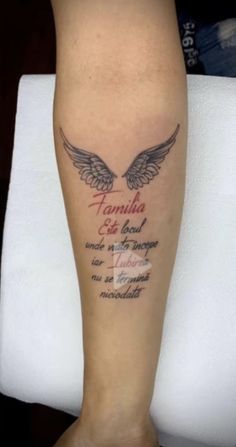 a person with a tattoo on their leg