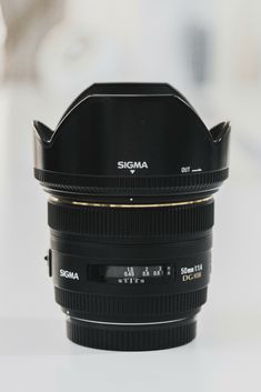 a camera lens sitting on top of a table