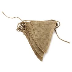 a triangle shaped burlock hanging from a string