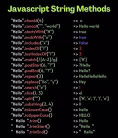 JavaScript strings Methods Video Game Programming, Java Programming Code, It Programmer, Coding Java, Java Code, Python Developer