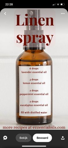 Linen Spray Essential Oils, Essential Oil Spray Recipes, Essential Oil Perfumes Recipes, Doterra Essential Oils Recipes, Essential Oil Diffuser Blends Recipes, Perfume Recipes, Essential Oils Guide, Essential Oil Spray, Essential Oils Cleaning