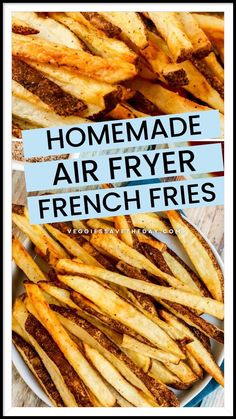 homemade air fryer french fries on a plate