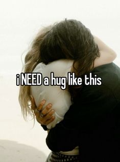 a woman hugging her head with the caption i need a hug like this