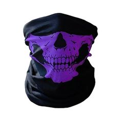 Variety Skeleton Head Scarf Riding Warm Wai Bo Skiing Props Functional Seamless Headscarf Material: polyester microfiber Color: as the picture shows, (Due to the difference between different monitors, the picture may have slight color difference. please make sure you do not mind before ordering, Thank you!) Package weight: 35g Package size: 15x15x1cm,(Please allow 1-3mm error due to manual measurement. please make sure you do not mind before ordering.) Size: One Size.  Color: Purple. Ghost Face Mask, Skull Face Mask, Skeleton Head, Skull Scarf, Helmet Liner, Half Face Mask, Pink Skull, Skull Mask, Sports Headbands