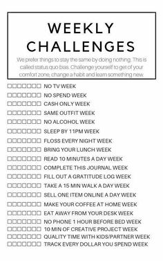 Money Journal, Weekly Challenges, Money Book, Mental Training, Budgeting Finances, 30 Day Challenge, Self Care Activities, Self Improvement Tips