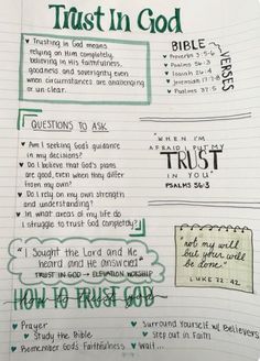 a paper with some writing on it that says trust in god and trust in the bible